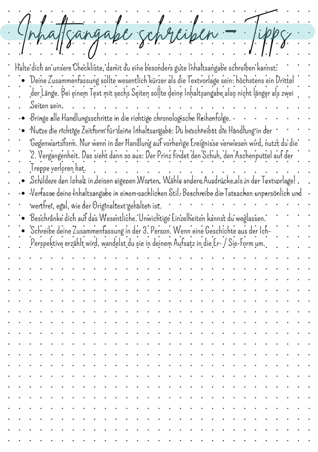 Inhaftsangabe schreiben.
Eine Inhaltsangabe ist eine kurze Zusammenfassung eines Textes, Films oder Theaterstücks. Auch Inhaltsangaben
von K