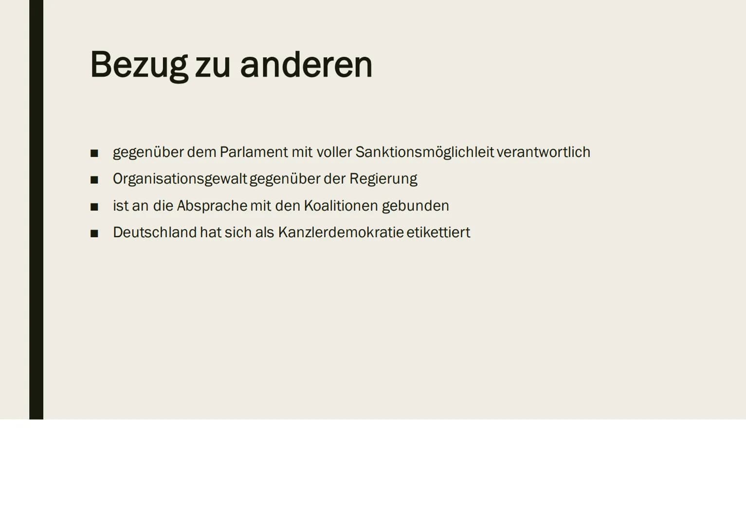 DIE
BUNDESREGIERUNG Gliederung
■
Die Bundesregierung
■ Artikel 65
■ Kanzlerprinzip, Ressortprinzip, Kollegialprinzip
■ Die Bundesminister
Di