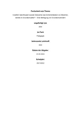 Know Facharbeit Pädagogik  thumbnail