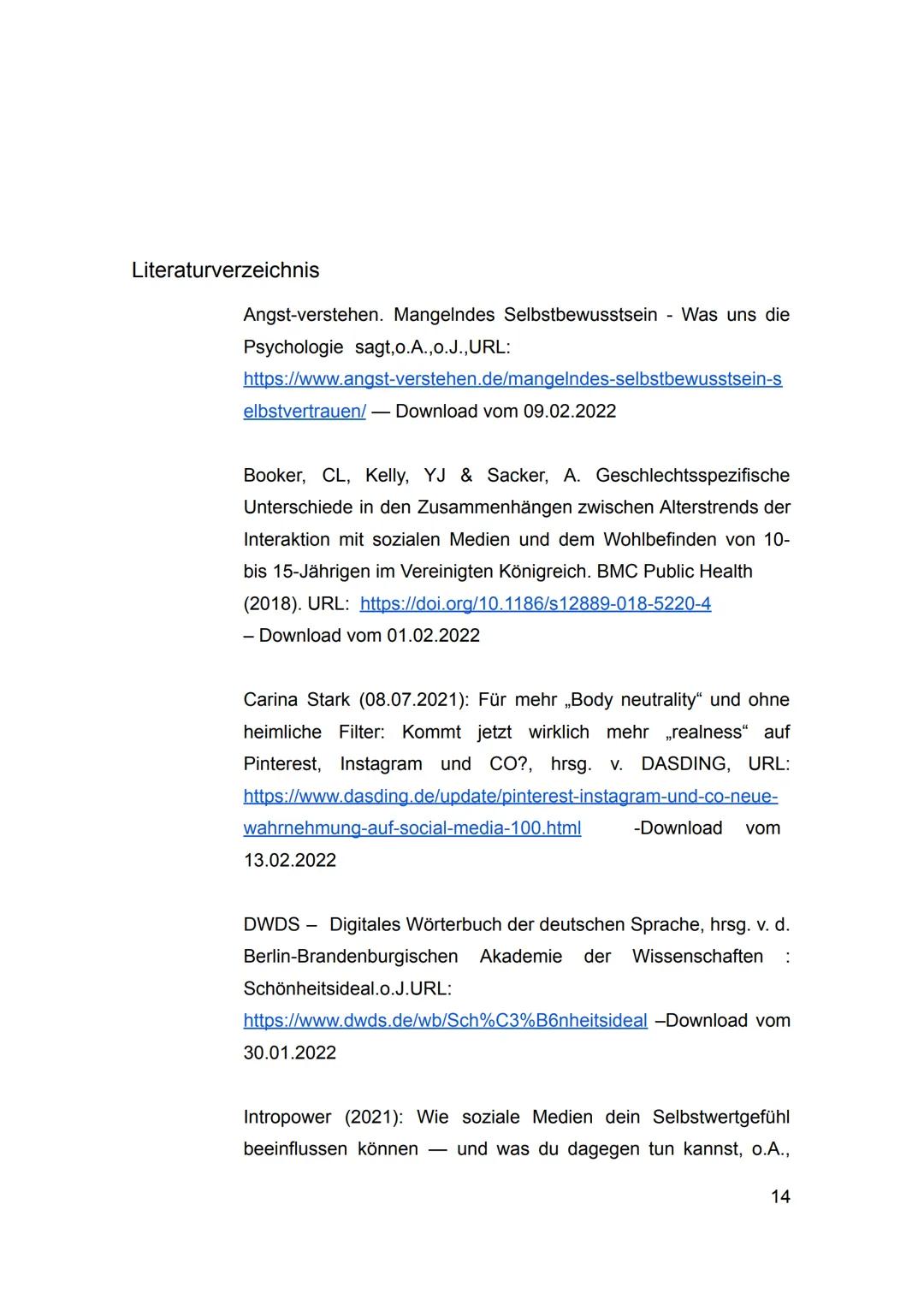 Facharbeit zum Thema
Inwiefern beeinflussen soziale Netzwerke das Schönheitsideal von Mädchen,
bereits im Grundschulalter? - Eine Befragung 