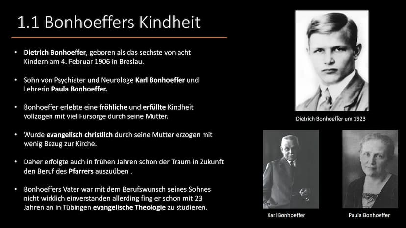 Dietrich Bonhoeffer
Mit Gott gegen Hitler
Von Luke Schwenke ●
●
●
●
Register
1.0 Wer war Dietrich Bonhoeffer?
1.1 Bonhoeffers Kindheit
1.2 S
