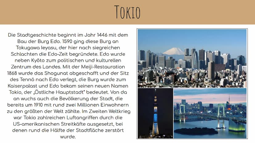 JAPAN INFOS ZUM LAND
Fläche: 377.915 km
Einwohner: ca. 125.507.472
Hauptstadt: Tokio
Amtssprache: Japanisch
Währung: Yen
Telefonvorwahl: +81