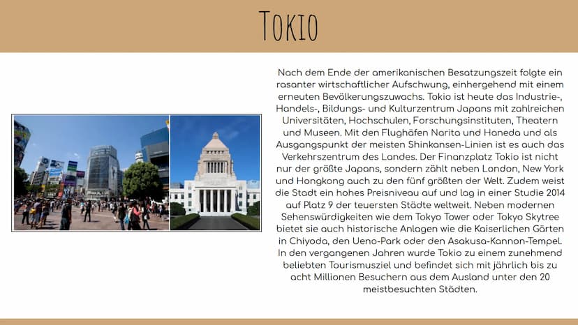 JAPAN INFOS ZUM LAND
Fläche: 377.915 km
Einwohner: ca. 125.507.472
Hauptstadt: Tokio
Amtssprache: Japanisch
Währung: Yen
Telefonvorwahl: +81