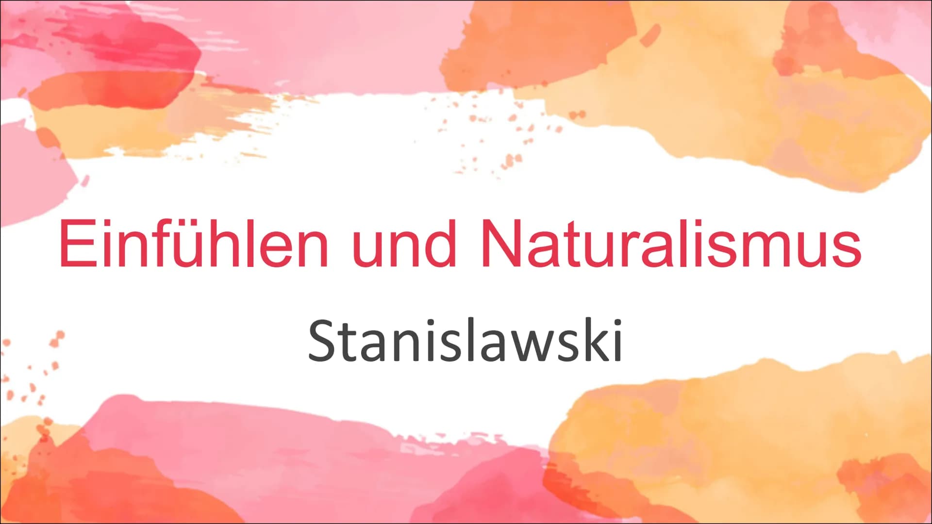 1. Aufwärmspiel
Fast Food
Stanislawski Vorgehen:
1. Ziehe eine Rolle; Beispiel:
2. Schritt:
Du willst den anderen verführen
Du bist ein Nerd