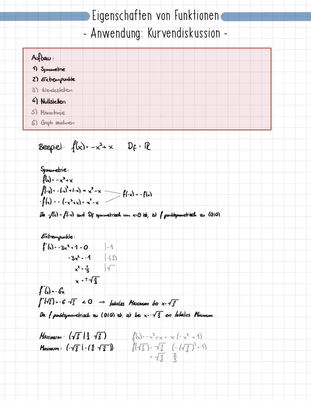 DIFFERENTIAL - ♡ Berechnung: fix)-0
Definition: Eine Zahl x. EDF für die f(x)=0 ist, heißt Nullstelle der Funktion f.
Beispiel:
&
Eigenschaf