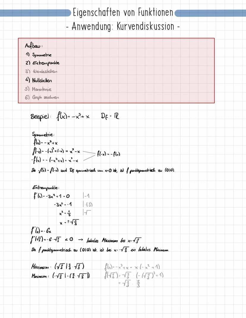 DIFFERENTIAL - ♡ Berechnung: fix)-0
Definition: Eine Zahl x. EDF für die f(x)=0 ist, heißt Nullstelle der Funktion f.
Beispiel:
&
Eigenschaf