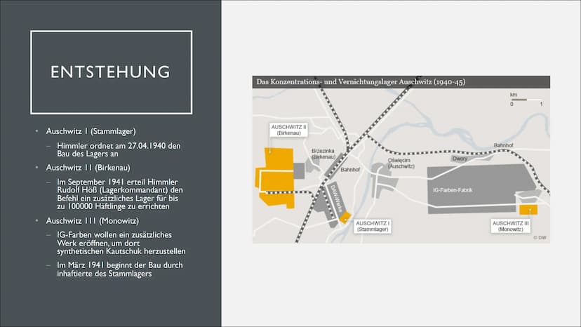 KZ - AUSCHWITZ ●
●
●
●
●
INHALTSVERZEICHNIS
Allgemeine Informationen
Entstehung
Unterschiede
Ankunft
Selektion
Aufnahme ins Lager
Unterkünft