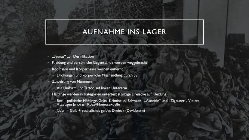 KZ - AUSCHWITZ ●
●
●
●
●
INHALTSVERZEICHNIS
Allgemeine Informationen
Entstehung
Unterschiede
Ankunft
Selektion
Aufnahme ins Lager
Unterkünft