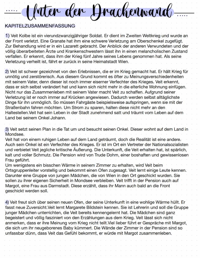 Unter der Drachenwand
Lilo
kind von Soldat Ludwig
Veit mag Sie, "Ersota va fer"
FIGUREN
Onkel Johann
Am Anfang einige
Person diteit Wennt,
m