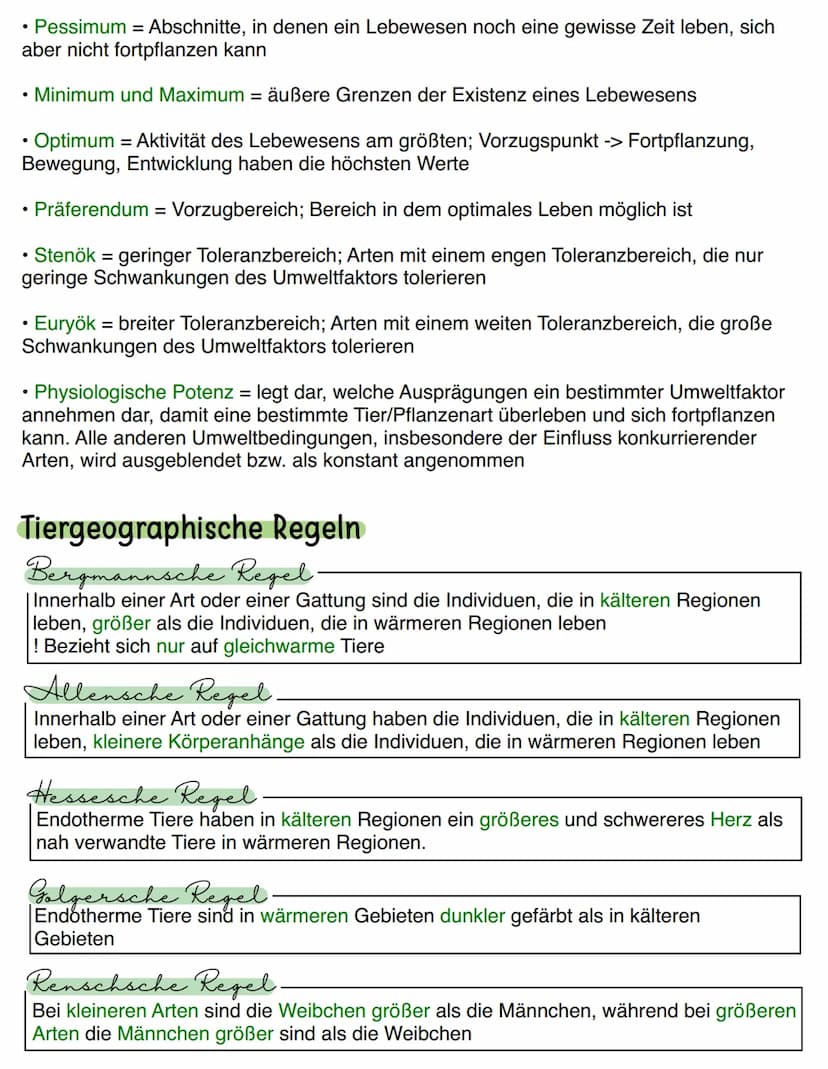 2) abiotischer Faktor Temperatur
RGT-Regel = Reaktionsgeschwindigkeits-Temperatur-Regel
Die Geschwindigkeit einer chemischen Reaktion verdop