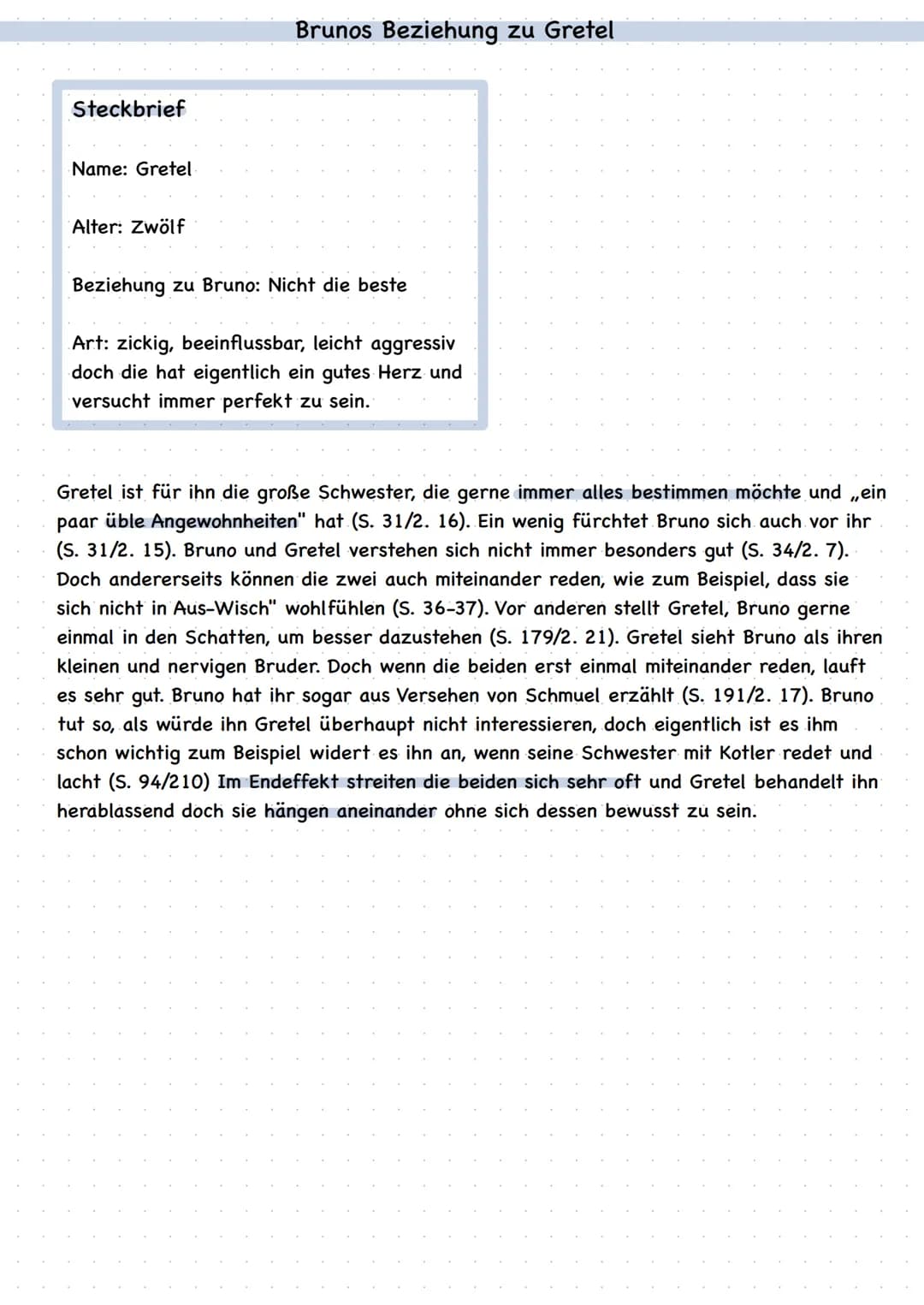 Der Junge im gestreiften Pojama Kapitel/Überschrift
Kapitel 1
Bruno macht eine
Entdeckung.
Kapitel 2
Das neue Haus.
Kapitel 3
Der hoffnungsl