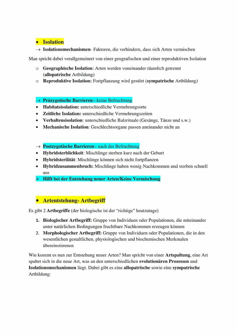 Inhaltsverzeichnis:
Evolutionstheorien (Darwin, Lamarck, Cuvier)
Synthetische Evolutionstheorie
Selektionsarten
Hardy-Weinberg Prinzip
Gendr
