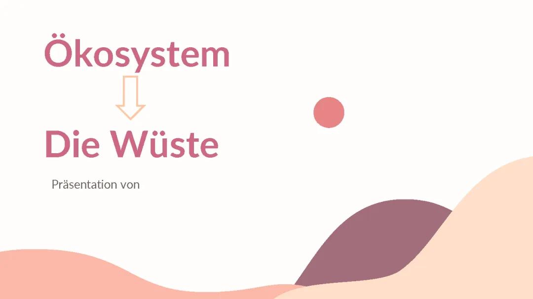 Ökosystem Wüste 