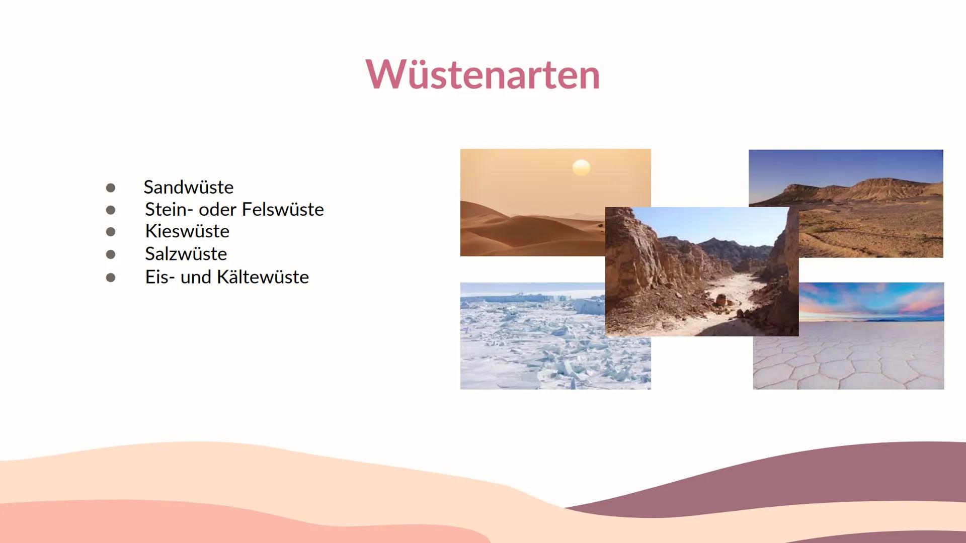 Ökosystem
M
Die Wüste
Präsentation von 01
Vorstellung des
Ökosystems
04
Lage des
Ökosystems
02
Biotische &
Abiotische Faktoren
05
Stoffkreis