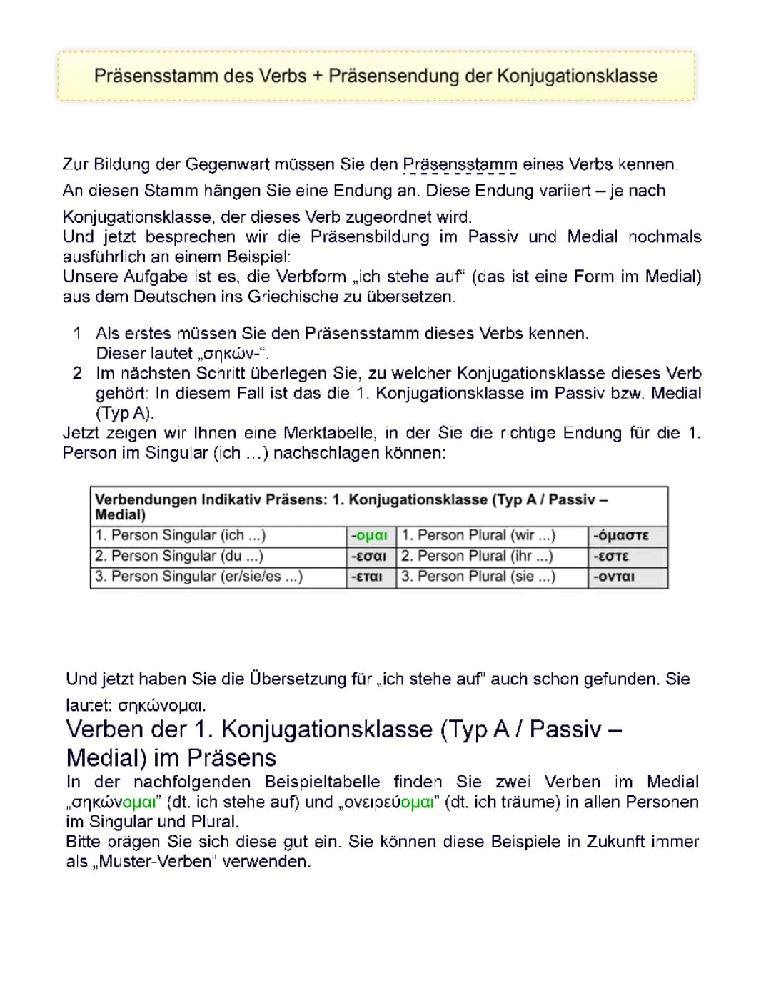 Griechische Verben einfach konjugieren: Aktiv, Passiv und mehr!