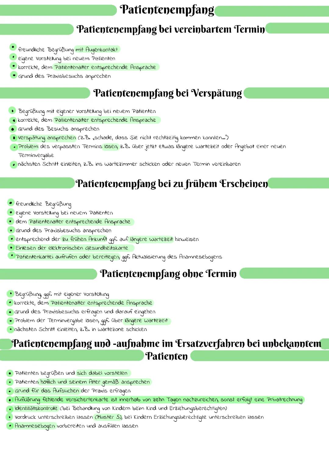Patientenempfang