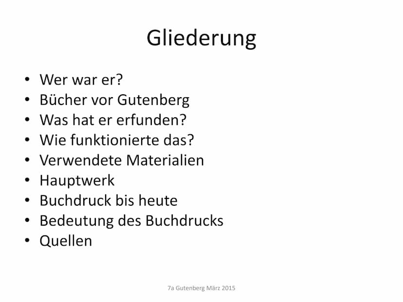 Kl. 7a, Geschichte, März 2015
Johannes Gutenberg,
der Erfinder des Buchdrucks
Johannes Gensfleisch (bekannt
Gutenberg),
der Erfinder der bew