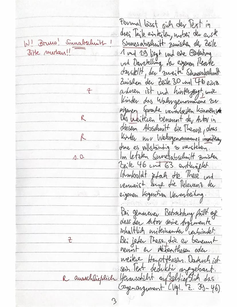 Erwartungshorizont (Spracherwerb)
Bruno
Teilaufgabe 1 (Analyse)-Anforderungen
Der Schüler/Die Schülerin
1 trägt eine aufgabenspezifische Ein