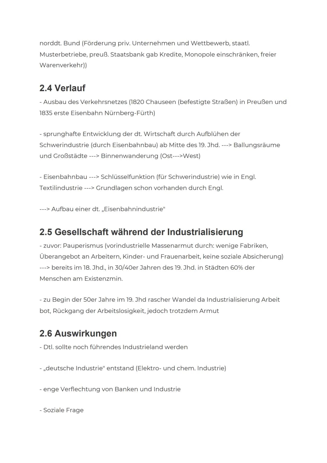 1. Industrialisierung in England
- auch Industrielle Revolution: ,,Umwandlung einer Agrargesellschaft in eine
Industriegesellschaft, gekennz