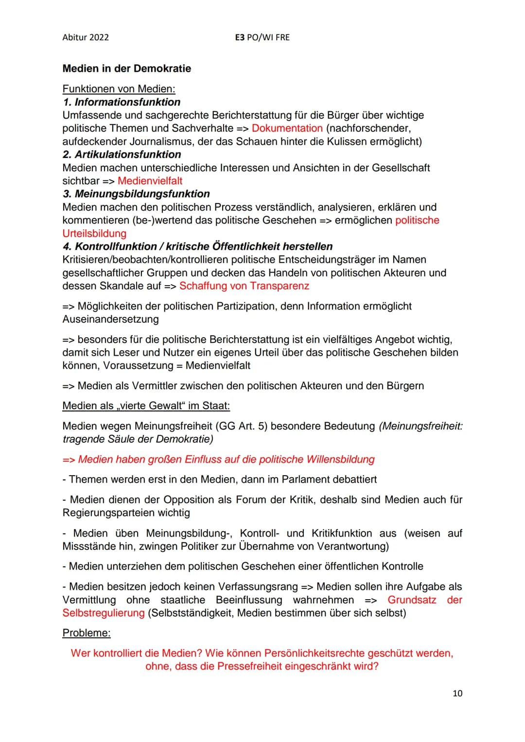 Abitur 2022
E3 PO/WI FRE
1. Kurshalbjahr: Politische Partizipation zwischen Anspruch und Wirklichkeit
Partizipation in der Demokratie
(sozia
