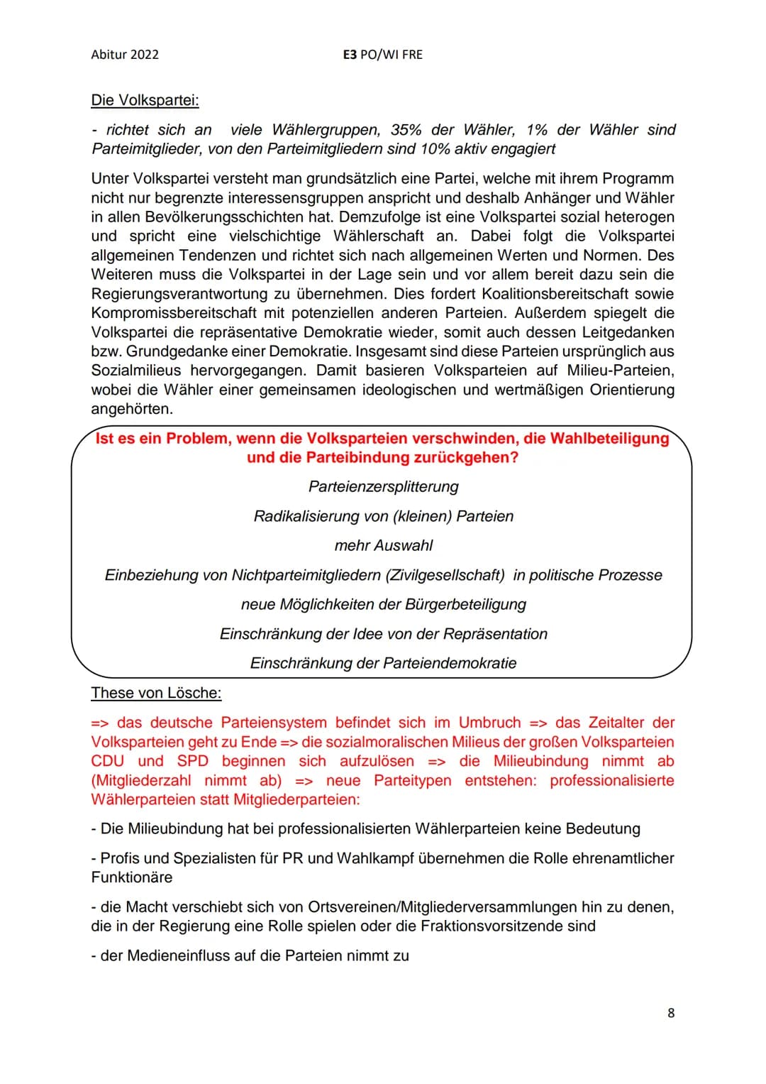 Abitur 2022
E3 PO/WI FRE
1. Kurshalbjahr: Politische Partizipation zwischen Anspruch und Wirklichkeit
Partizipation in der Demokratie
(sozia