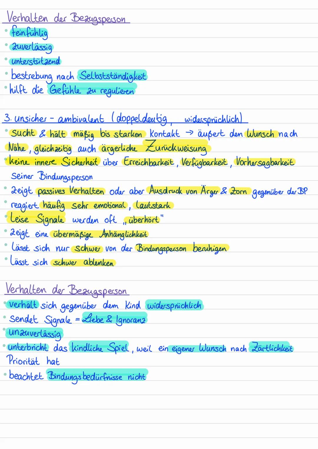 Lemzettel BW W R-¯¯¯¯¯¯¯¯
1. Bindungstypen (nach John Bowbly & Mary Ainsworth).
1. Unsicher-vermeidend
●
●
●
●
DUNGS
zeigt kein offenes & ei