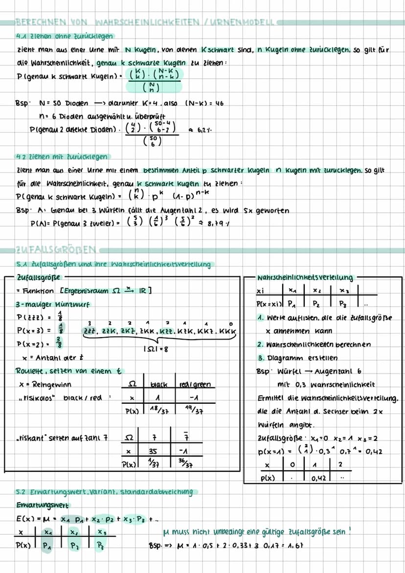ZUFALLSEXPERIMENTE
A.A. Einstufige u. mehrstufige Zufallsexperimente
Defenition
zutausexperiment = Experiment mit mehreren Ausgången u. nich