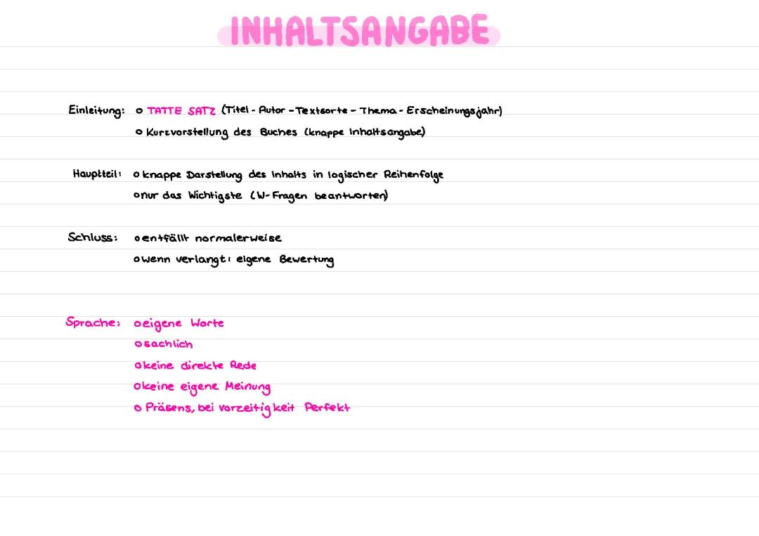 Inhaltsangabe 