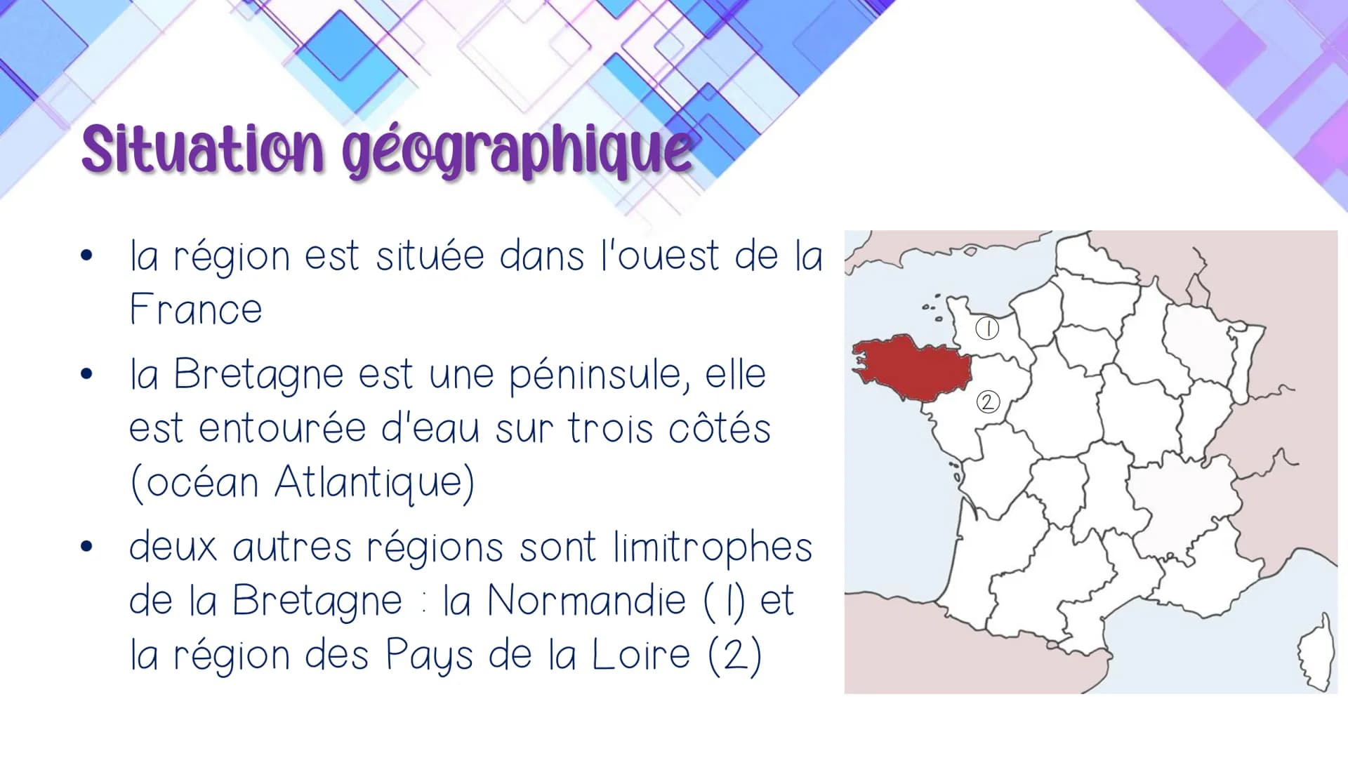 La Bretagne TU
Structure
Informations générales
Situation géographique
Économie
Société et culture
Histoire
●
● Informations générales
la Br