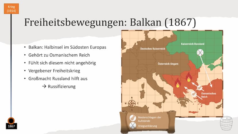 Die Ursachen des ersten
Weltkrieges
Was war der Auslöser des Krieges? Inhalt
Langfristige Ursachen
• ,,Pulverfass Balkan"
Kolonial- und Auße