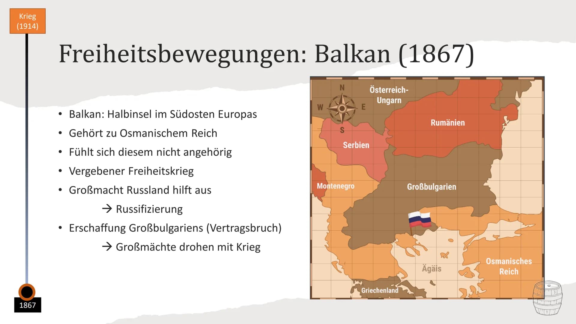 Die Ursachen des ersten
Weltkrieges
Was war der Auslöser des Krieges? Inhalt
Langfristige Ursachen
• ,,Pulverfass Balkan"
Kolonial- und Auße
