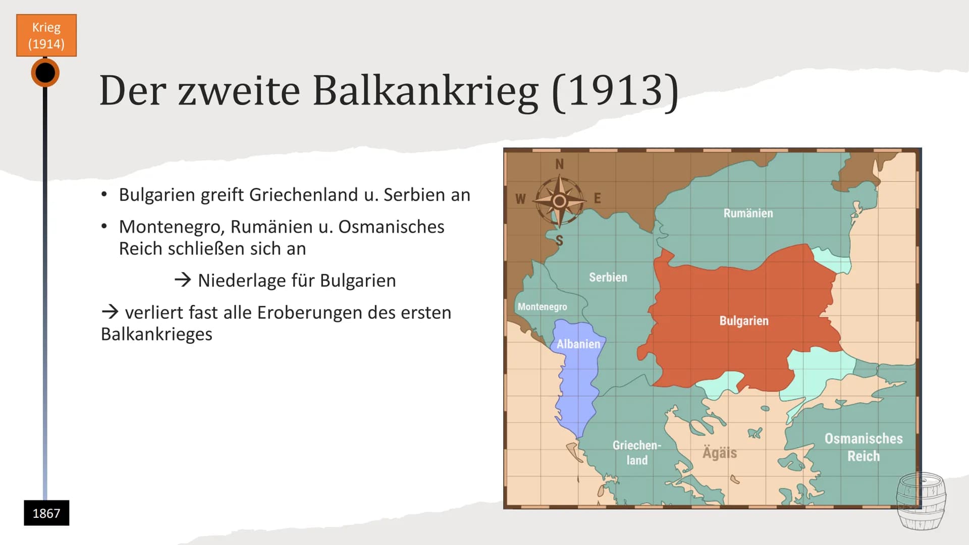 Die Ursachen des ersten
Weltkrieges
Was war der Auslöser des Krieges? Inhalt
Langfristige Ursachen
• ,,Pulverfass Balkan"
Kolonial- und Auße