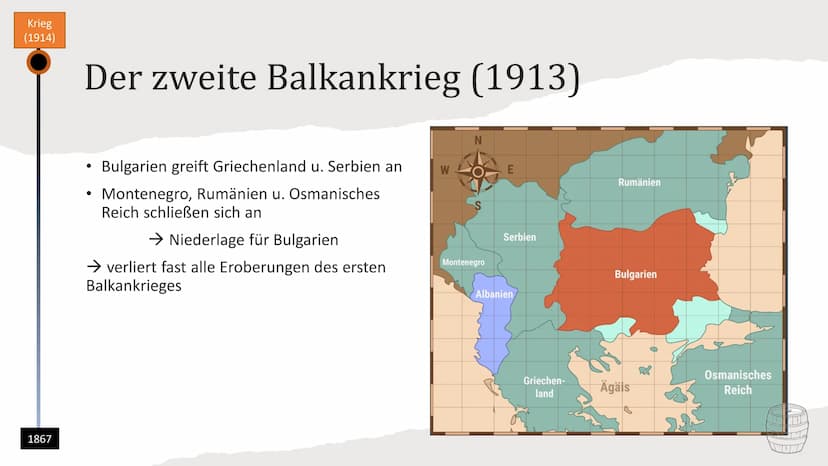 Die Ursachen des ersten
Weltkrieges
Was war der Auslöser des Krieges? Inhalt
Langfristige Ursachen
• ,,Pulverfass Balkan"
Kolonial- und Auße