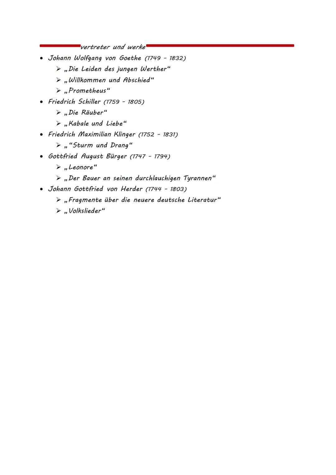 begriff
# STURM UND DRANG
1765-1790

- auch als Geniezeit oder Genieperiode bezeichnet
- Begriff geht auf die Komödie „Sturm und Drang" von 