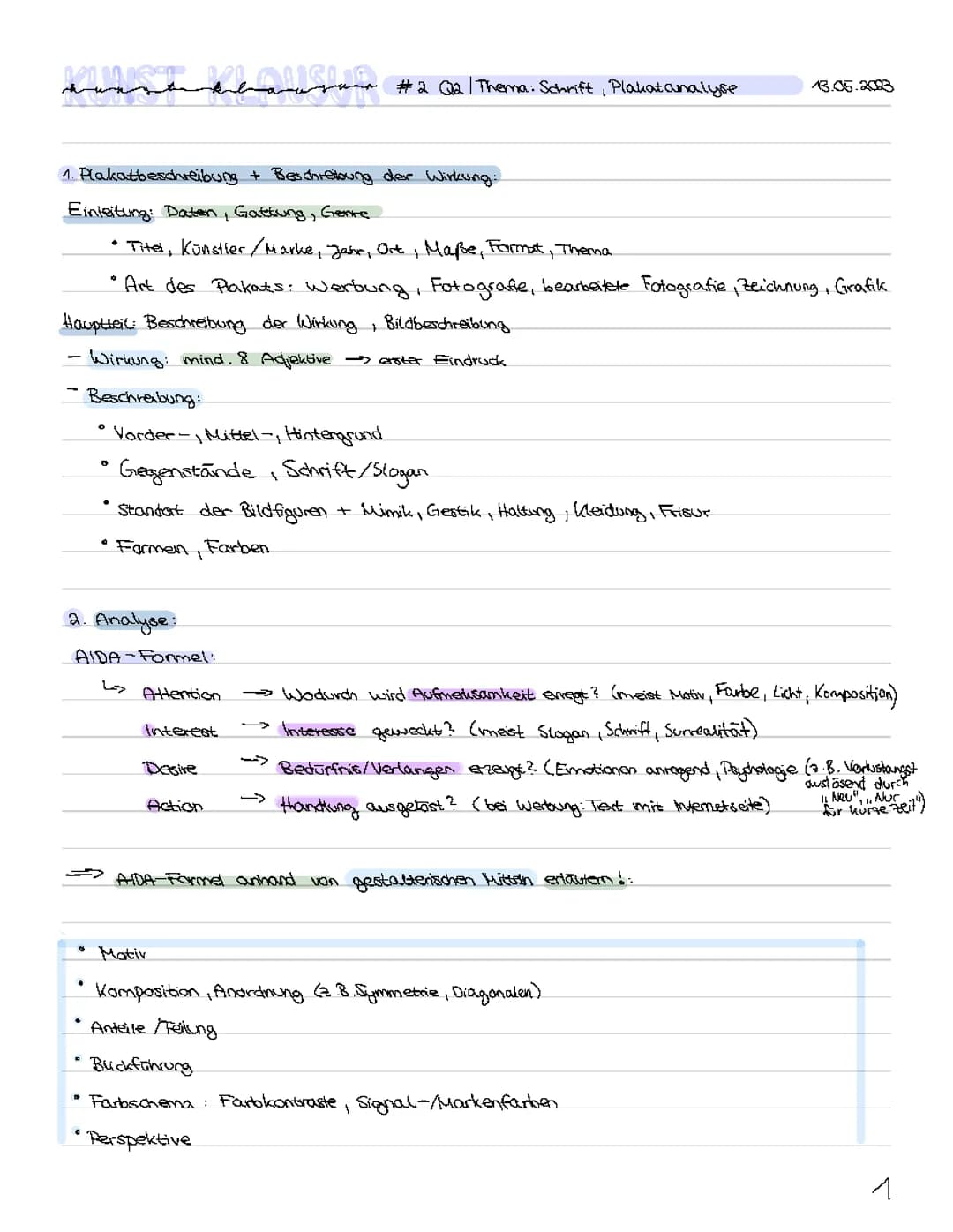 Kunst-LK Q2: Plakatanalyse