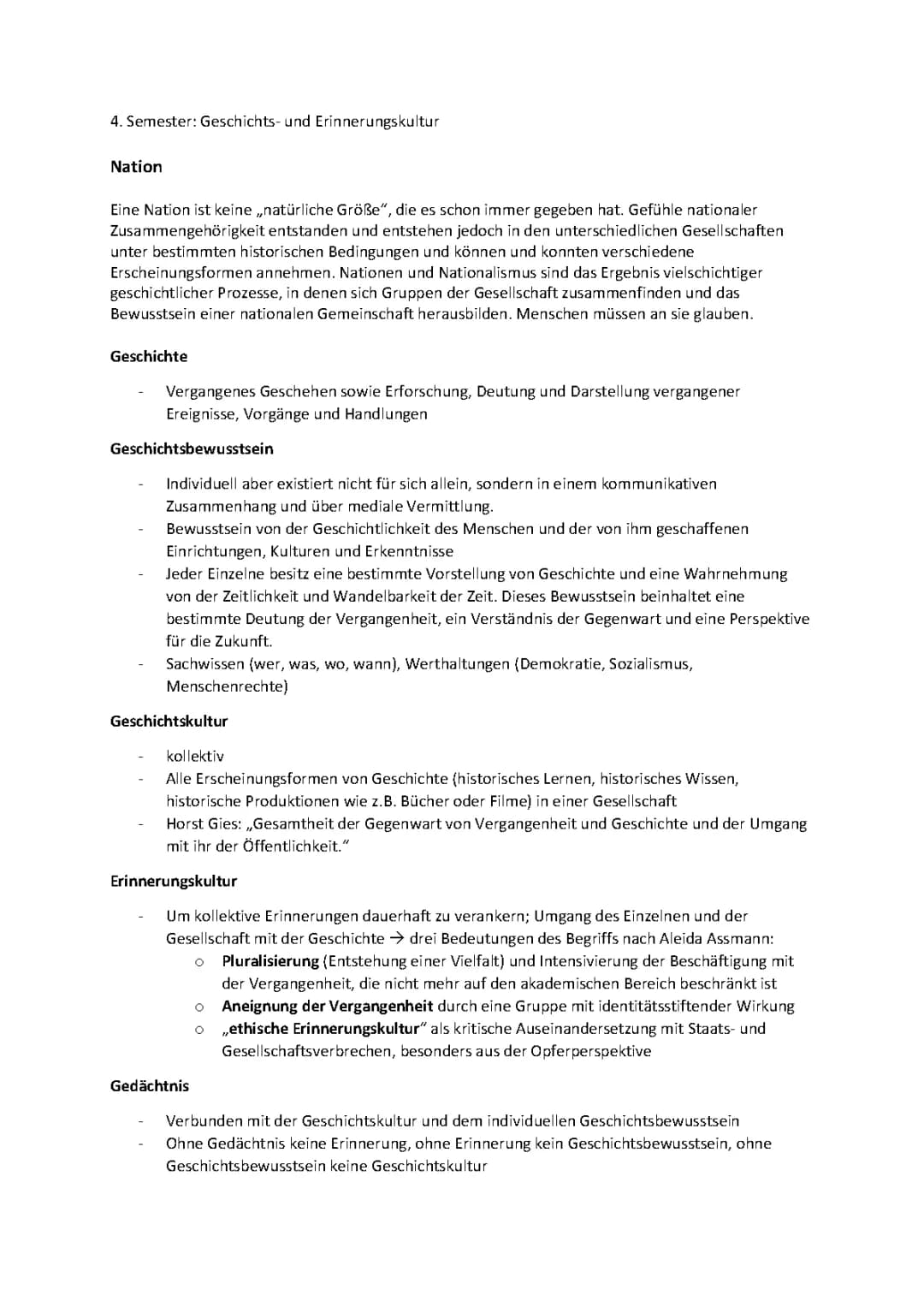 Erinnerungskultur im 4. Semester: Was ist das und warum ist es wichtig?