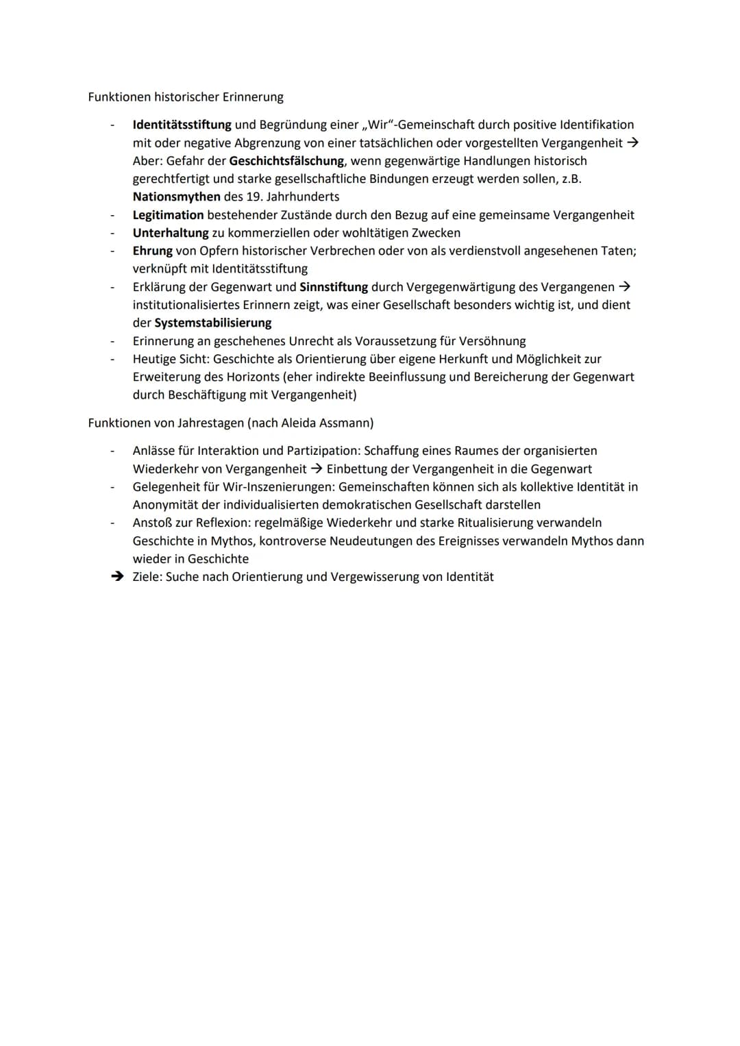 4. Semester: Geschichts- und Erinnerungskultur
Nation
Eine Nation ist keine ,,natürliche Größe", die es schon immer gegeben hat. Gefühle nat