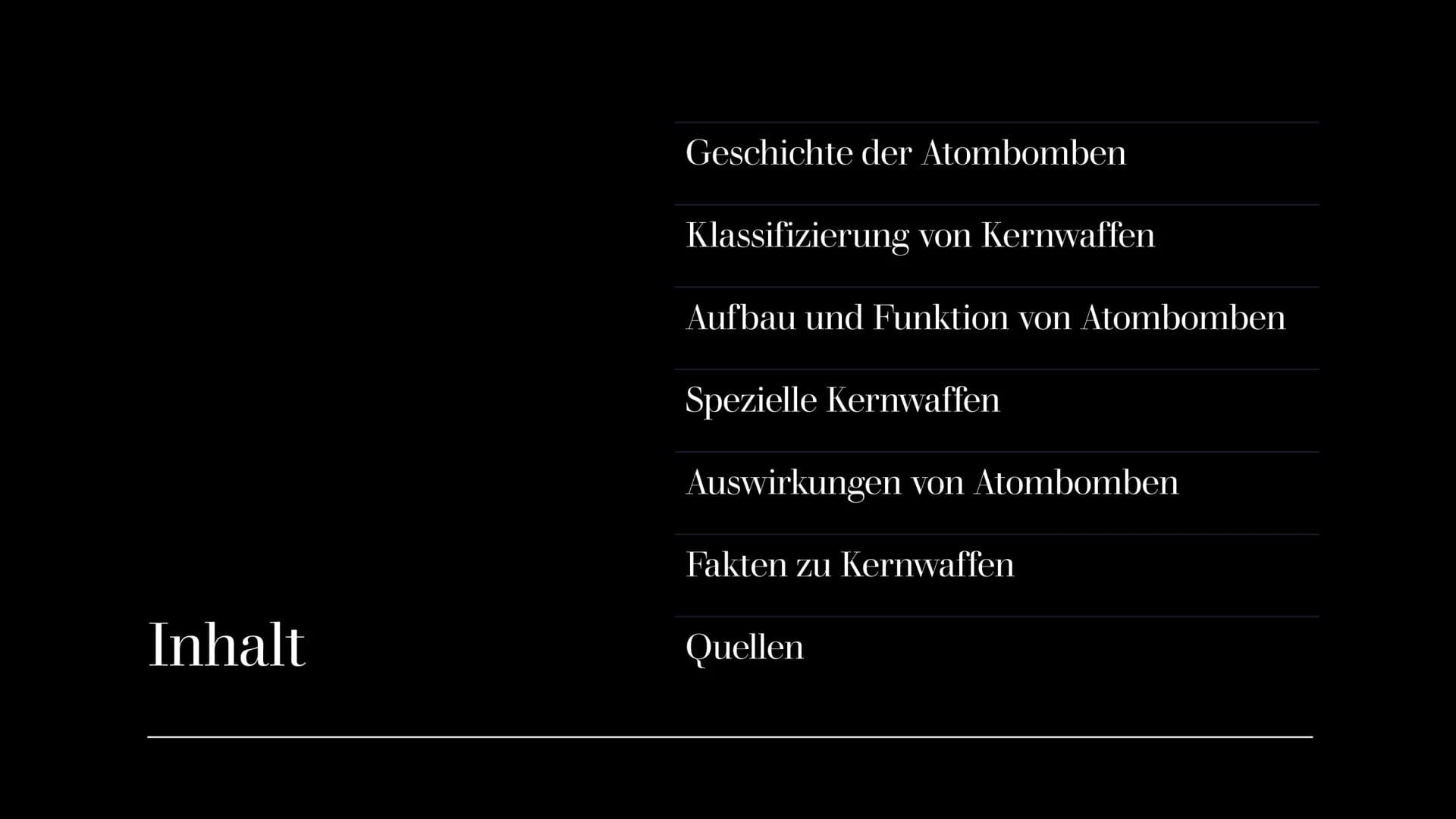 ATOMBOMBE
GFS von Jakob Wolf Inhalt
Geschichte der Atombomben
Klassifizierung von Kernwaffen
Aufbau und Funktion von Atombomben
Spezielle Ke