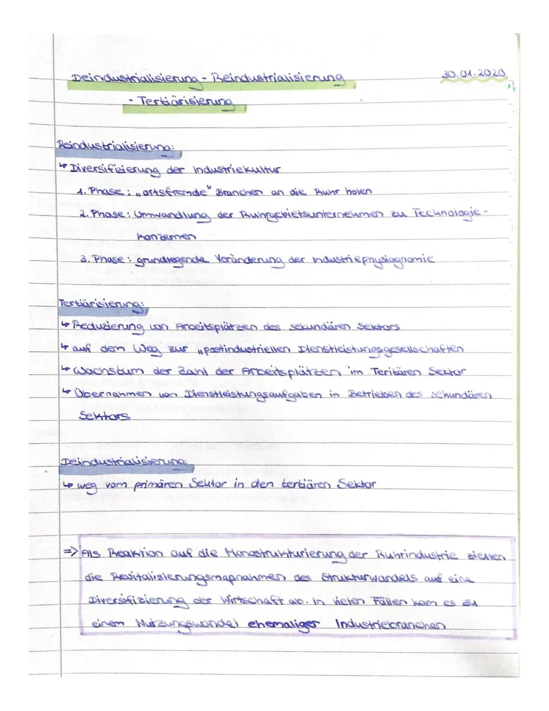 Deindustrialisierung - Beindustrialisierung
-Tertiärisierung
Reindustrialisieruna:
Diversifizierung der Industriekultur
1. Phase: "ortsfrond