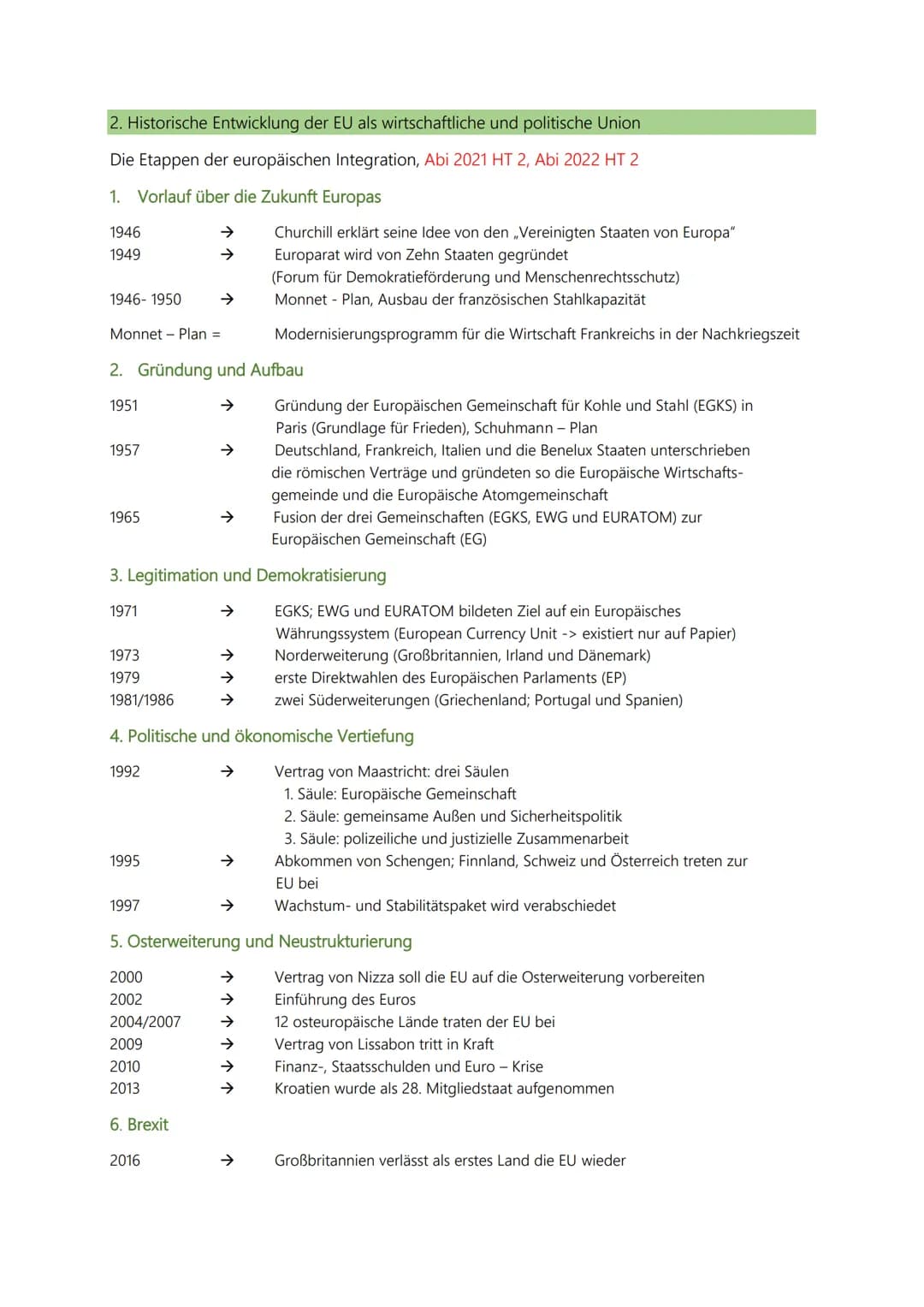3. Thema ,europäische Union" (Inhalrsfeld 5)
6 Kompetenzen
1. EU - Normen, Intervention - und Regulationsmechanismen sowie Institutionen
2. 