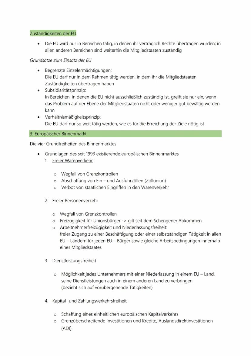 3. Thema ,europäische Union" (Inhalrsfeld 5)
6 Kompetenzen
1. EU - Normen, Intervention - und Regulationsmechanismen sowie Institutionen
2. 