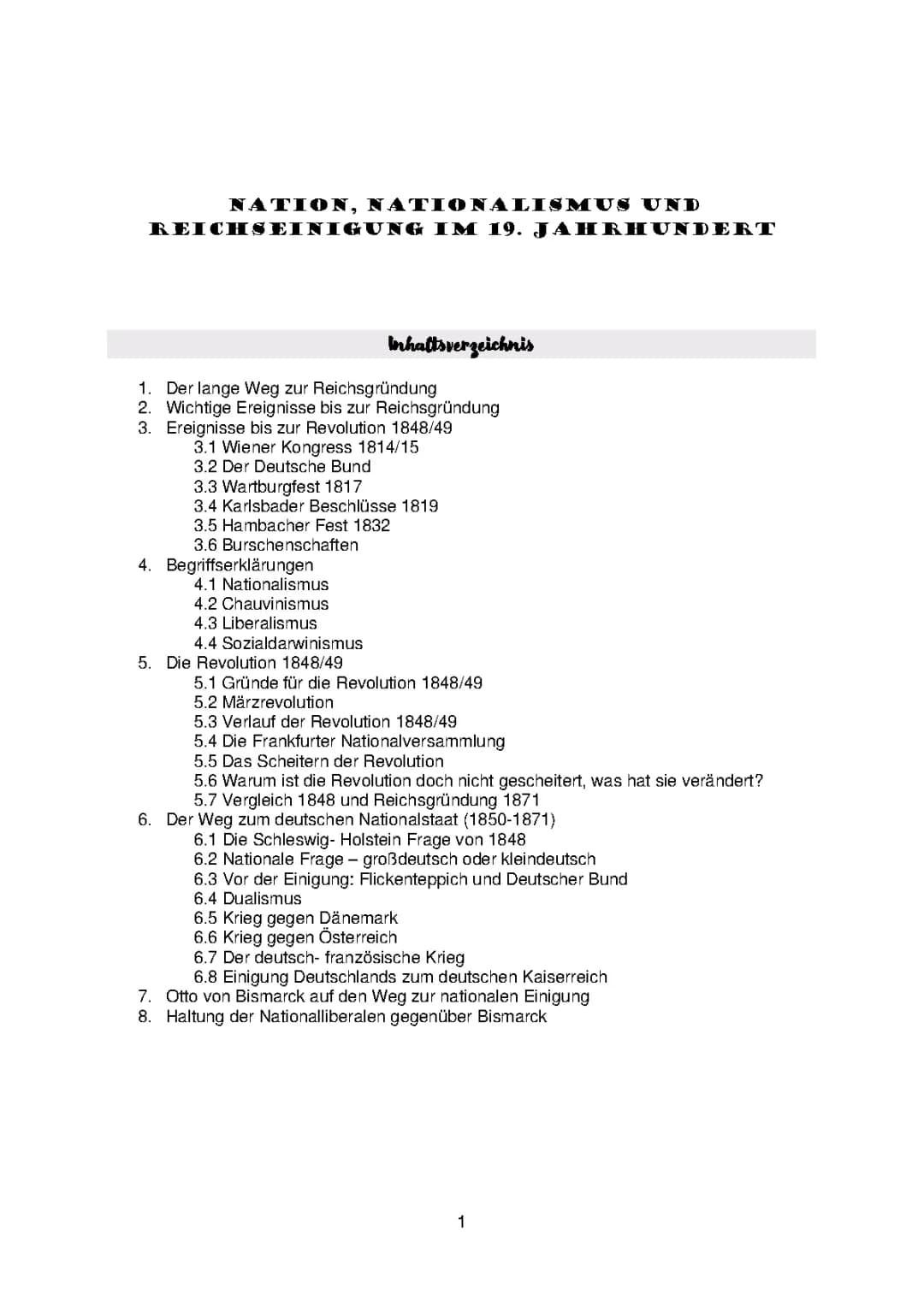 Reichsgründung 1871: Zusammenfassung und wichtige Themen für die Schule