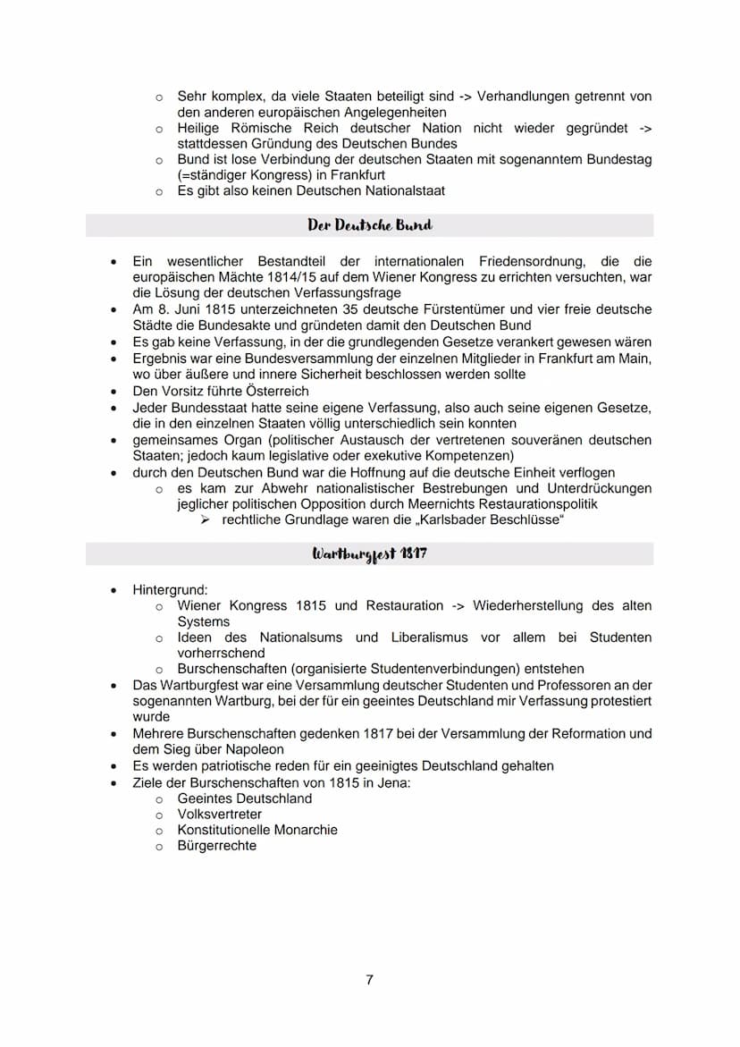 NATION, NATIONALISMUS UND
REICHSEINIGUNG IM 19. JAHRHUNDERT
1. Der lange Weg zur Reichsgründung
2. Wichtige Ereignisse bis zur Reichsgründun