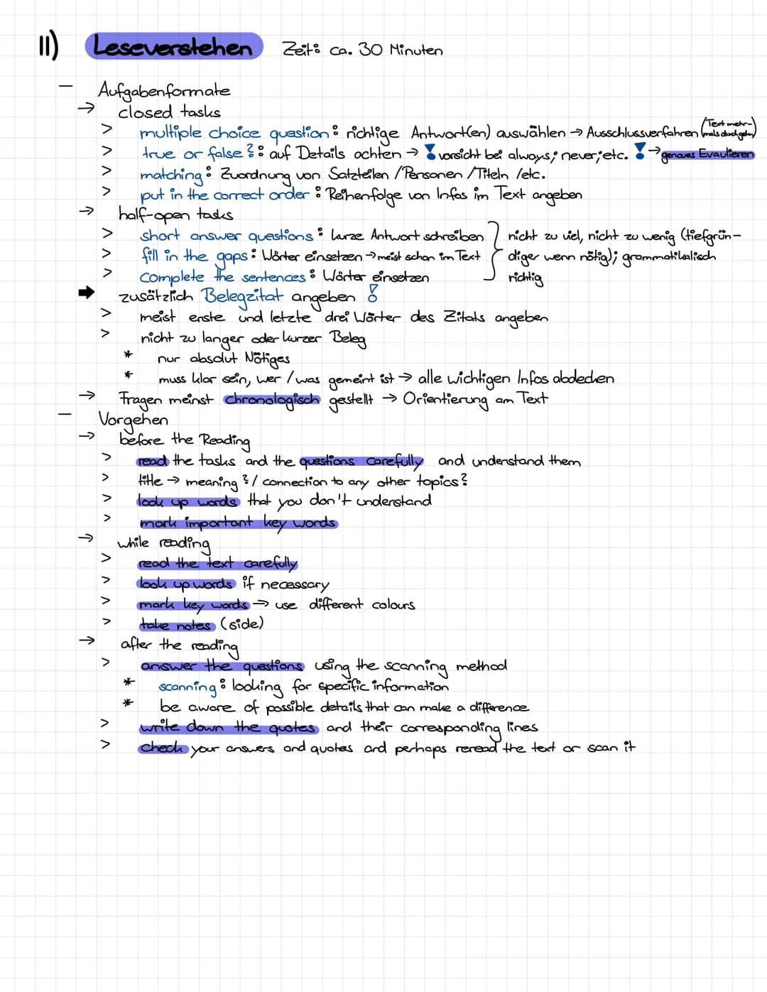 1) Hörverstehen
Aufgabenformate
closed tasks
→
->
→>>
>
>
>
>
→>>>
>
>
>
>
>
>
Vorgehen
>
Лл
>
лл
Prüfungs- & Aufgabenformen
>
>
>
Zeit 30 M