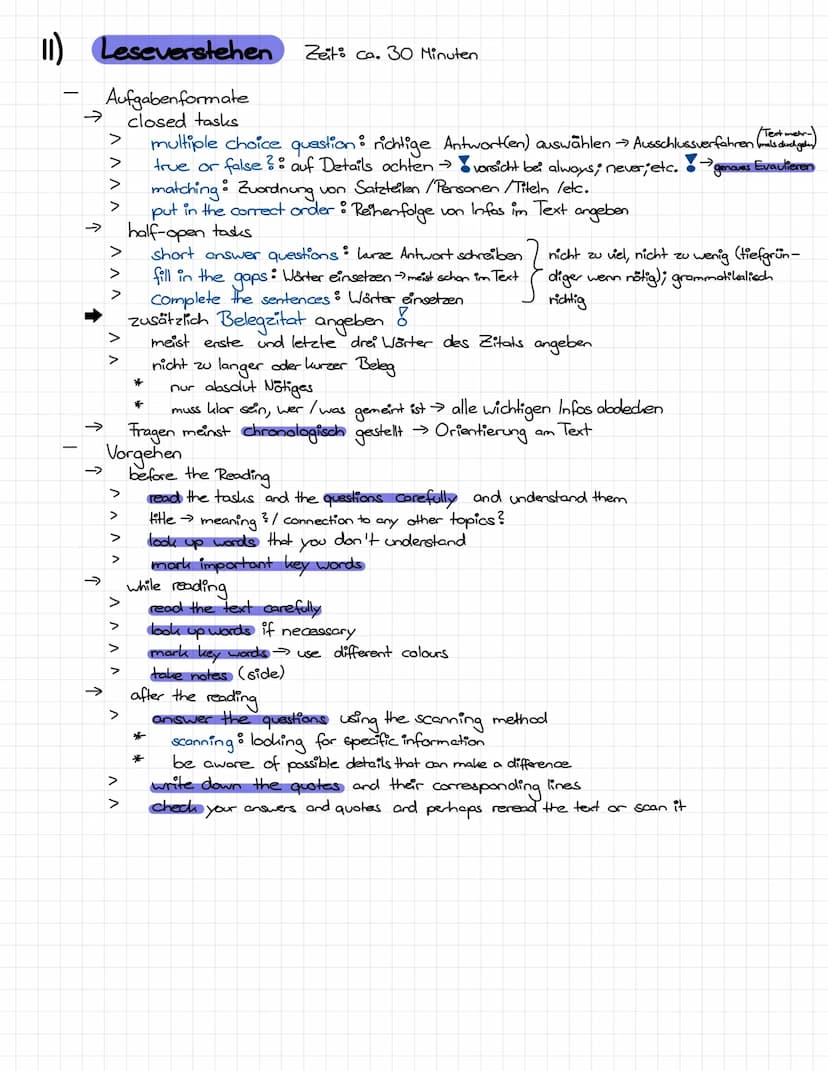 1) Hörverstehen
Aufgabenformate
closed tasks
→
->
→>>
>
>
>
>
→>>>
>
>
>
>
>
>
Vorgehen
>
Лл
>
лл
Prüfungs- & Aufgabenformen
>
>
>
Zeit 30 M