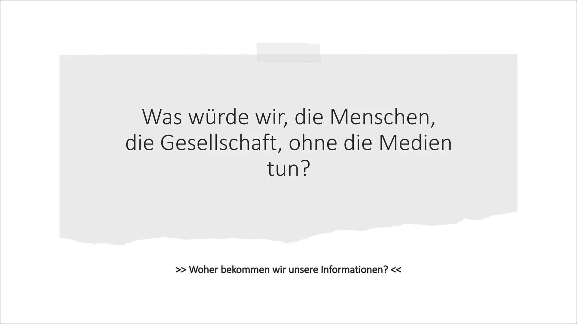 Medien - die Zerstörer der Politik
oder doch ein Demokratischer
Grundbaustein ?
Anna B & Leni H. • 1. Vorstellung der Medien
• 1.1 Was sind 