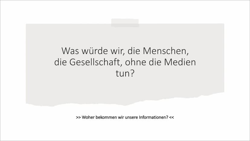 Medien - die Zerstörer der Politik
oder doch ein Demokratischer
Grundbaustein ?
Anna B & Leni H. • 1. Vorstellung der Medien
• 1.1 Was sind 
