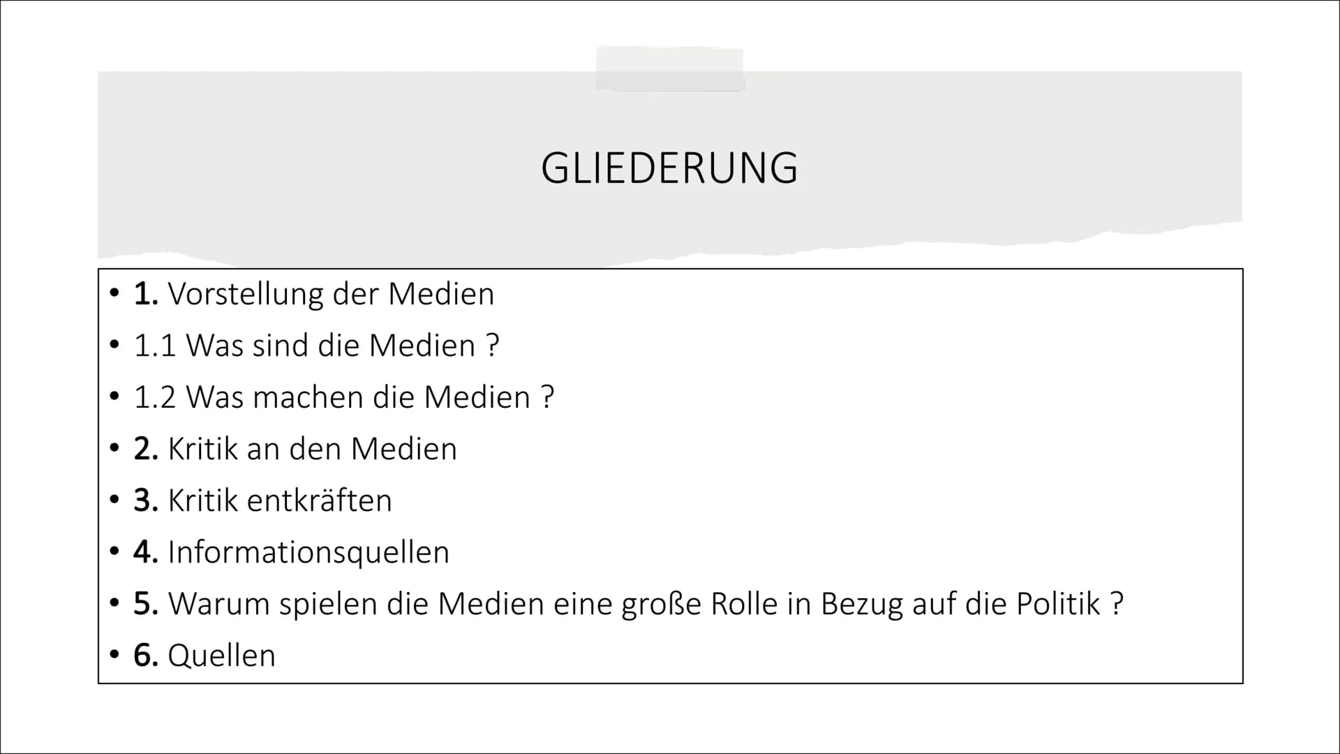 Medien - die Zerstörer der Politik
oder doch ein Demokratischer
Grundbaustein ?
Anna B & Leni H. • 1. Vorstellung der Medien
• 1.1 Was sind 