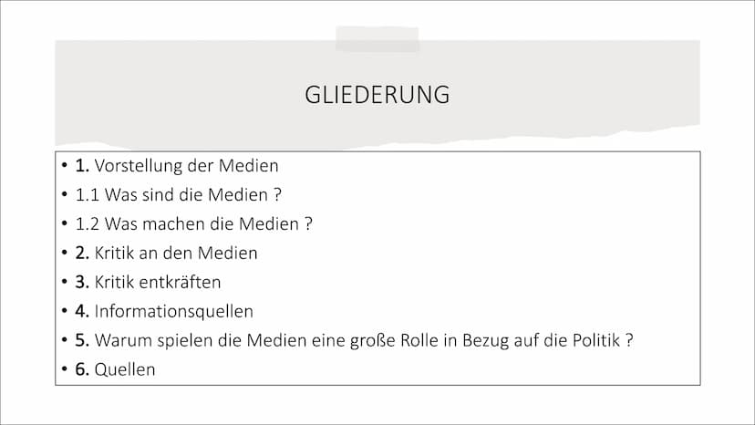 Medien - die Zerstörer der Politik
oder doch ein Demokratischer
Grundbaustein ?
Anna B & Leni H. • 1. Vorstellung der Medien
• 1.1 Was sind 