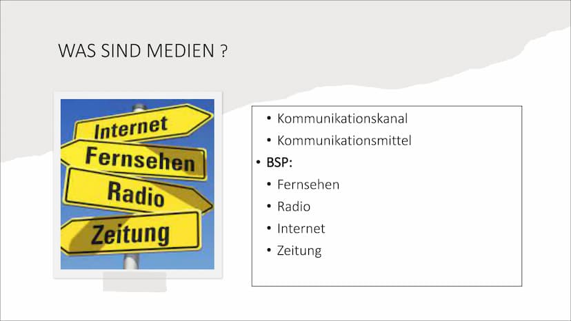 Medien - die Zerstörer der Politik
oder doch ein Demokratischer
Grundbaustein ?
Anna B & Leni H. • 1. Vorstellung der Medien
• 1.1 Was sind 